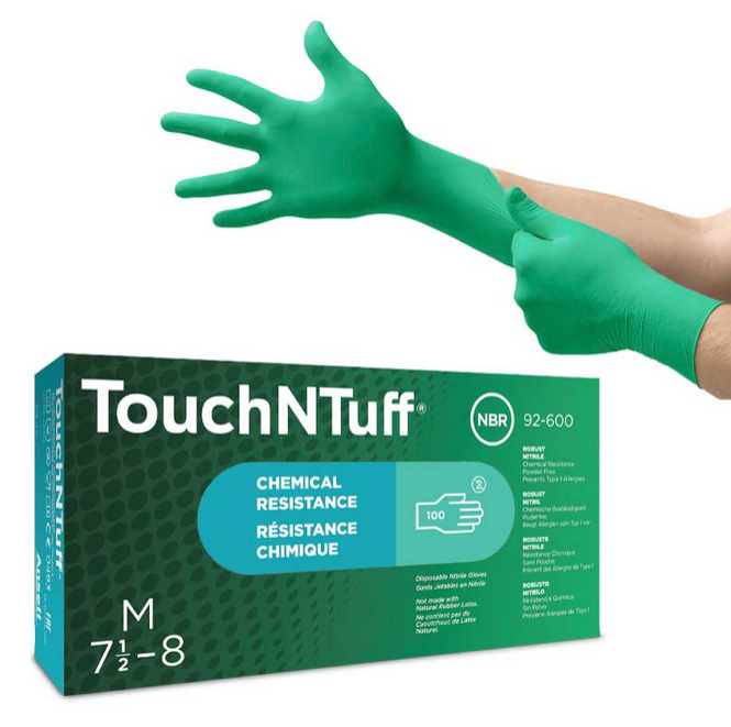 Ansell TouchNTuff 92-600, Disposable Nitrile Gloves