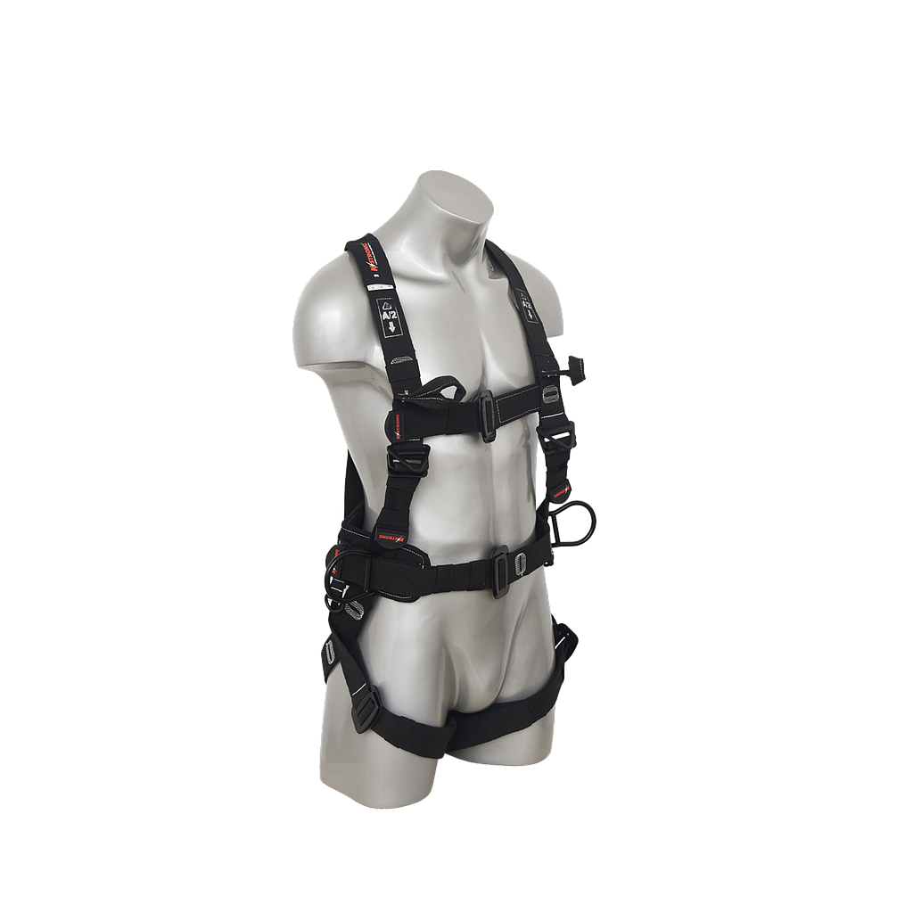 [AFH300702] HotWorX Full Body Welders Harness with Work positioning belt and side D rings &amp; Steel Fittings &amp; Aramid Webbing