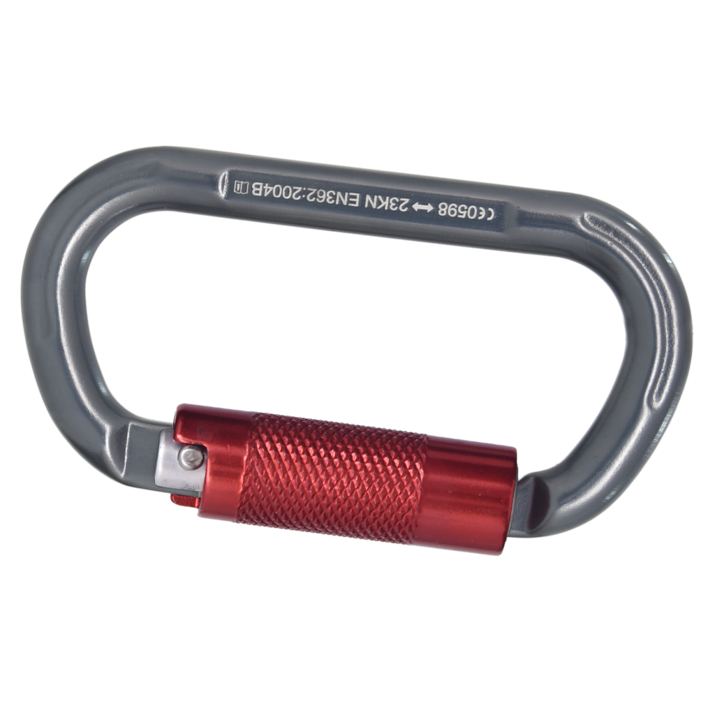 [AFC601422] Aluminum Double Action Bulb Type Karabiner 14mm Opening 23kN