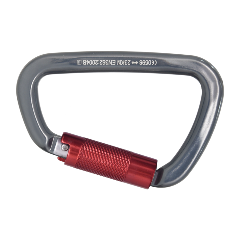 [AFC601421] Aluminum Double Action Bulb Type Karabiner 24mm Opening 23kN