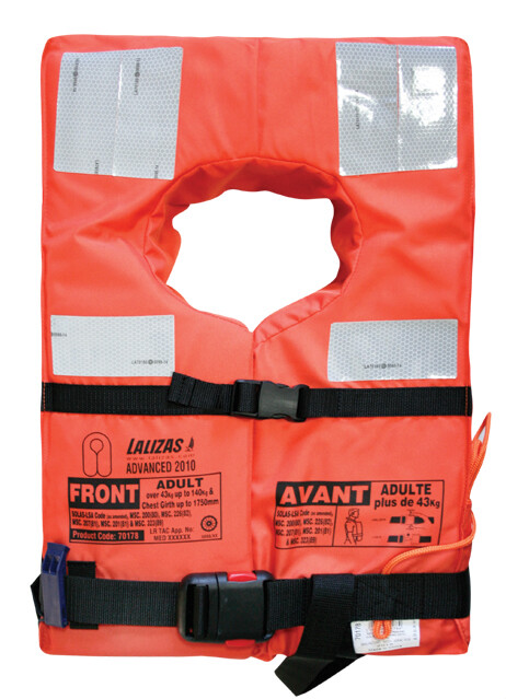 Lalizas Advanced Lifejacket Solas (LSA Code) 2010 Model: 70178 c/w Whistle [with Lalizas (Europe) Lifejacket LED Flashing Light &quot;Alkalite II&quot; Water Activated ON-OFF, Model: 72348]